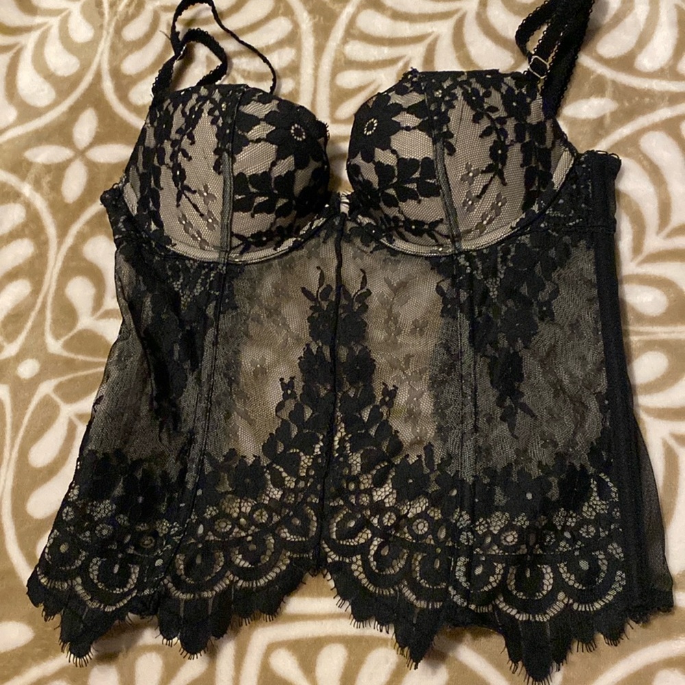 Tan/black Victoria Secret corset